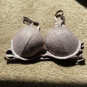 Grey push up bra